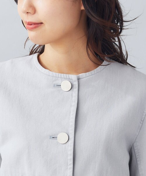 UNTITLED（アンタイトル）の「◆【セットアップ可能】ヴィンテージ ノーカラーデニムジャケット（デニムジャケット・レディース・ライトグレー・00/01/02/03/04/44/48）」の9枚目の写真