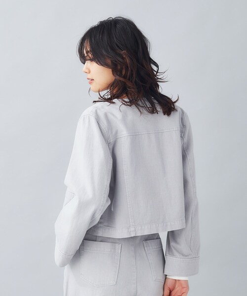 UNTITLED（アンタイトル）の「◆【セットアップ可能】ヴィンテージ ノーカラーデニムジャケット（デニムジャケット・レディース・ライトグレー・00/01/02/03/04/44/48）」の3枚目の写真