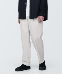 紳士　シワになりにくいイージータックワイドパンツ