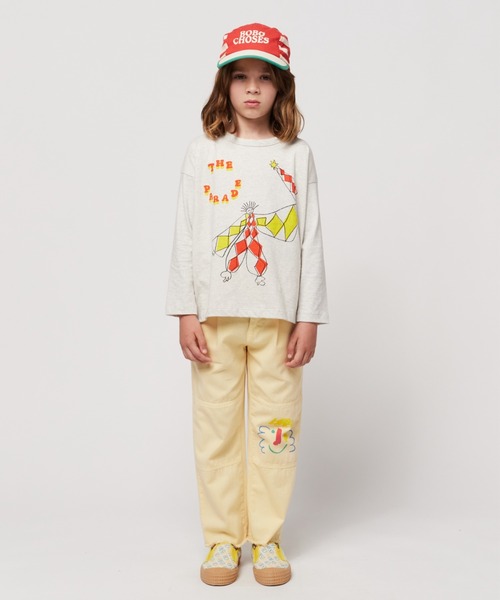 BOBO CHOSES(ボボショーズ)の「Happy Mask chino pants(チノパンツ・キッズ・ライトイエロー・4-5YEAR/2y-3y/12Y-14Y/8Y-10Y/6-7YEAR/10Y-12Y)」の2枚目の写真
