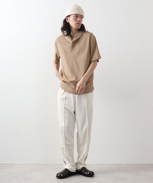 セール】Shawl collar polo shirt / ショールカラーポロシャツ