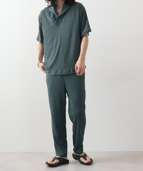 セール】Shawl collar polo shirt / ショールカラーポロシャツ
