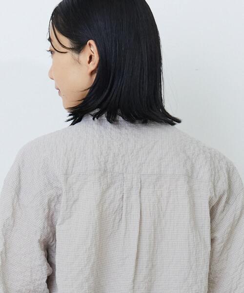 ADIEU TRISTESSE(アデュートリステス)の「コットン5分袖ブラウス(シャツ/ブラウス・レディース・オフホワイト/チェック/ストライプ・38)」の20枚目の写真