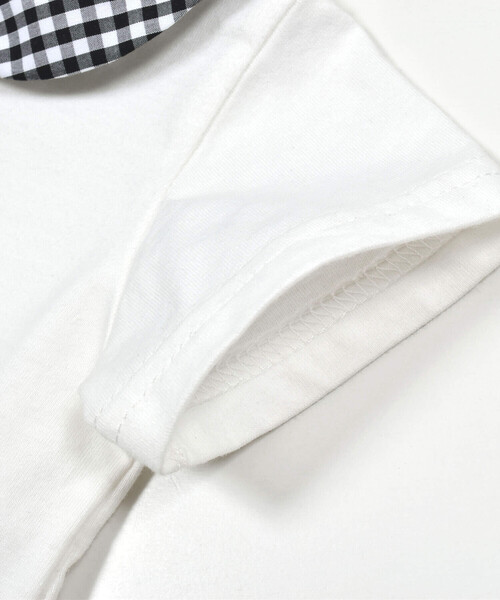 birthday party（バースデイパーティー）の「【お揃い】ギンガムチェック丸襟ショートオール(70~80cm)（ロンパース・キッズ・ブラック系その他・80ｃｍ/70cm）」の10枚目の写真