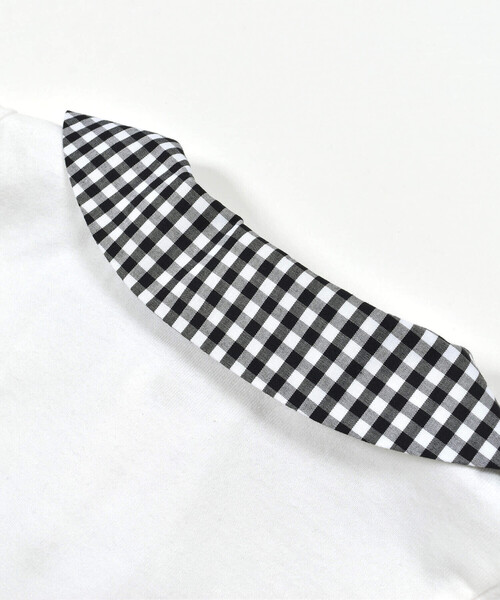 birthday party（バースデイパーティー）の「【お揃い】ギンガムチェック丸襟ショートオール(70~80cm)（ロンパース・キッズ・ブラック系その他・80ｃｍ/70cm）」の11枚目の写真