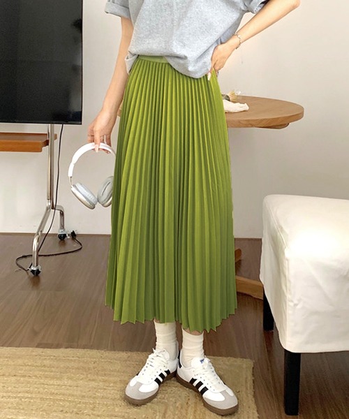 セール】ロングプリーツスカート（スカート）｜Dewlily（デューリリー