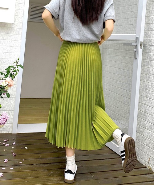 セール】ロングプリーツスカート（スカート）｜Dewlily（デューリリー
