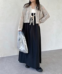 アソートチェック柄バックリボンキャミワンピース