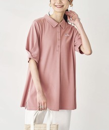 ＜ＦＩＬＡ＞冷感袖タックポロチュニック