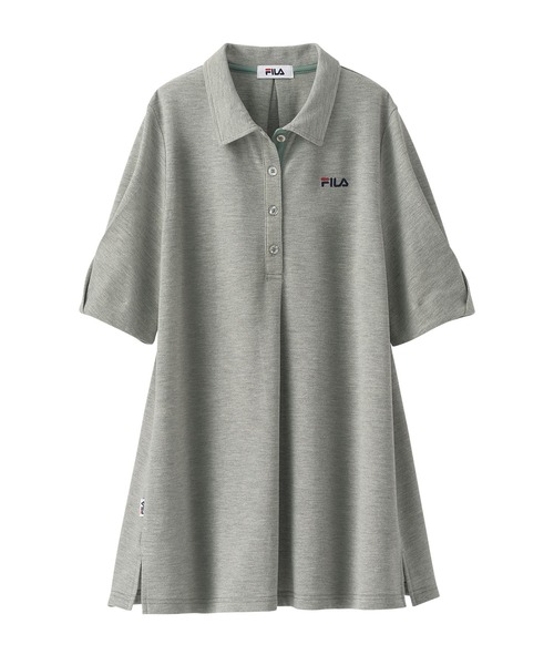 FILA(フィラ)の「<FILA>冷感袖タックポロチュニック(ポロシャツ・レディース・ピンク/サックスブルー/杢グレー/ネイビー・MEDIUM/LARGE/X-LARGE)」の10枚目の写真
