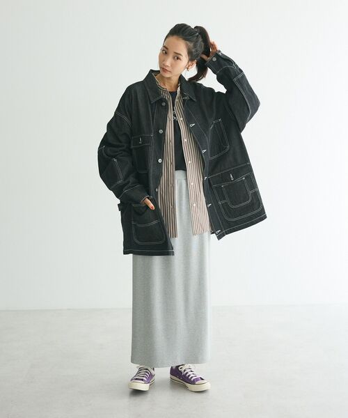 CRAFT STANDARD BOUTIQUE(クラフトスタンダードブティック)の「リブロングスカート(スカート・レディース・グレー系その他・M/L)」の11枚目の写真