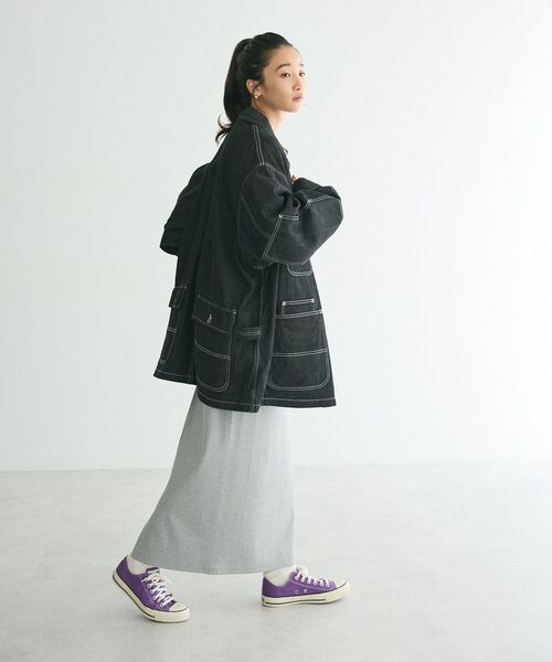 CRAFT STANDARD BOUTIQUE(クラフトスタンダードブティック)の「リブロングスカート(スカート・レディース・グレー系その他・M/L)」の12枚目の写真