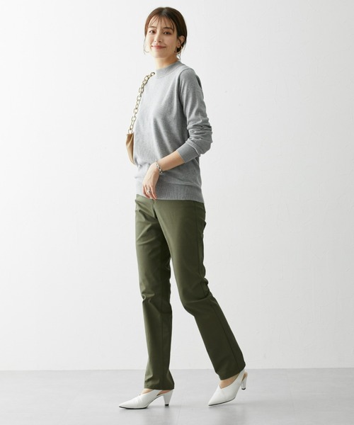 slattgir(スラットジール)の「高身長 ストレッチ綿混ストレートパンツ(股下82cm)丈長め・トールサイズ(その他パンツ・レディース・キャメル/ダークオリーブ/オフホワイト・M/L/LL/3L/4L/5L/S)」の16枚目の写真