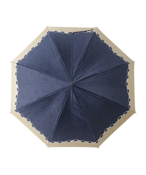 【未使用】ランバン　長傘　耐風傘 雨傘】ランバン オン ブルー (LANVIN en Bleu) 手書きフラワー
