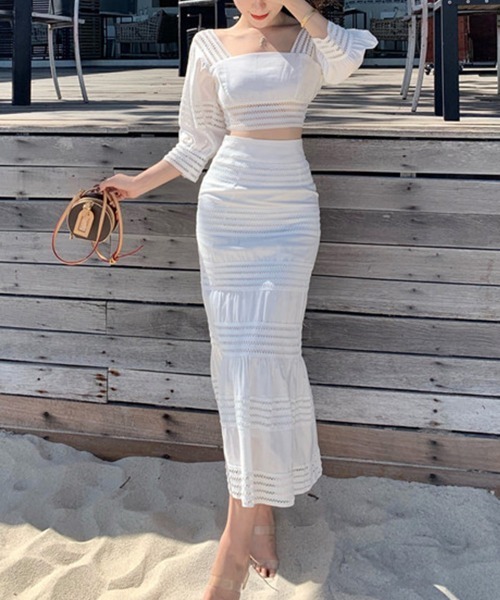 【セール】ショート丈 トップス ハイウエスト（アンサンブル）｜Miniministore（ミニミニストア）