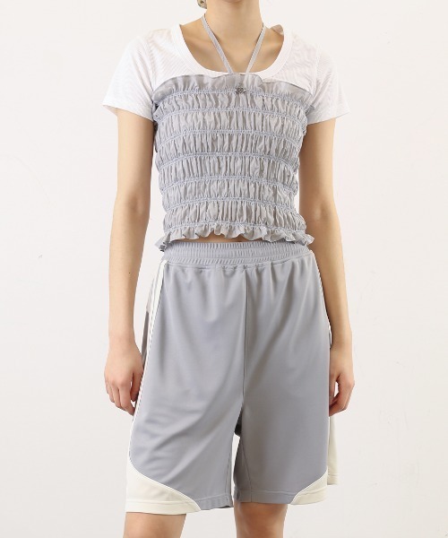 Kijun（キジュン）の「Kijun/キジュン Smocked Tube Top チューブトップ（チューブトップ・レディース・シルバーグレー/イエロー/オレンジ・ONE SIZE）」の4枚目の写真