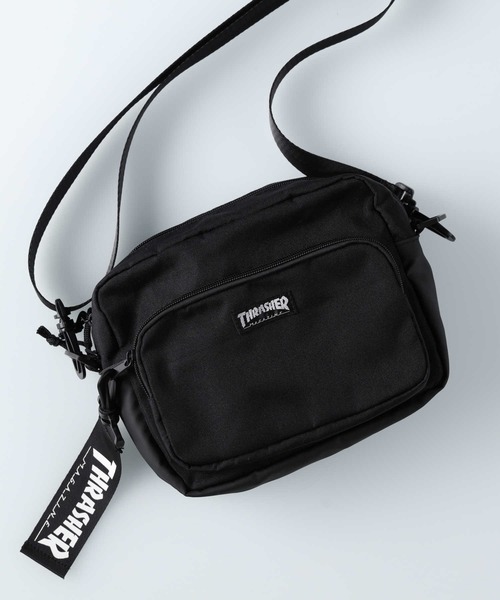 THRASHER（スラッシャー）の「【THRASHER】ショルダーバック（ショルダーバッグ・メンズ・ブラック/ベージュ・ONE SIZE）」の2枚目の写真