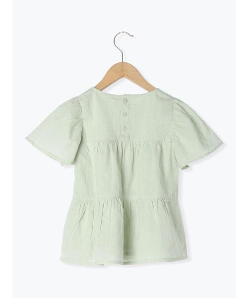 Samansa Mos2 Lagom(サマンサモスモスラーゴム)の「ドビードットティアードブラウス(シャツ/ブラウス・キッズ・ピンク/ミント・120/110/100/130/95)」の4枚目の写真