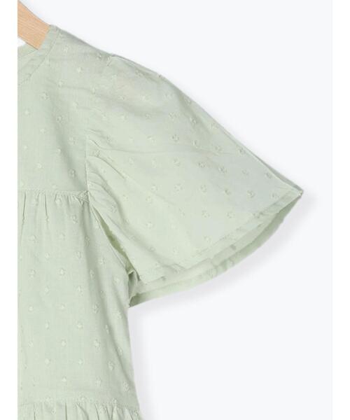 Samansa Mos2 Lagom(サマンサモスモスラーゴム)の「ドビードットティアードブラウス(シャツ/ブラウス・キッズ・ピンク/ミント・120/110/100/130/95)」の6枚目の写真