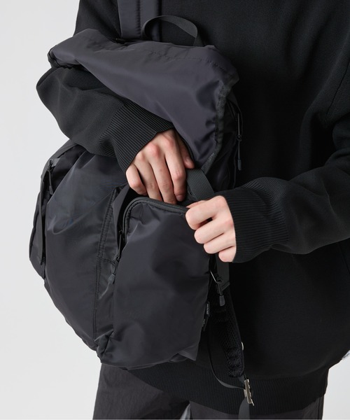 美品】ハナエモリ リュック ブラック バックパック ポケット多め