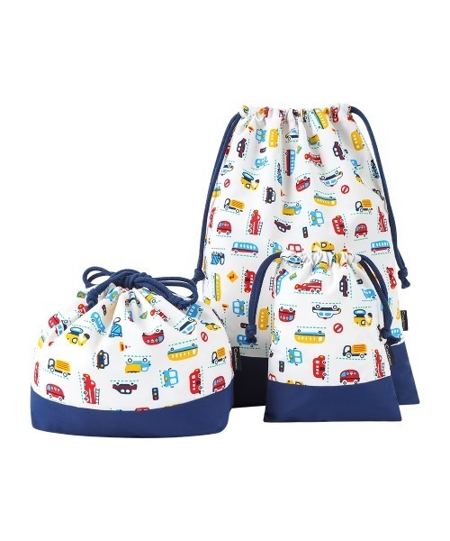 combimini(コンビミニ)の「巾着3点セット(その他ベビー用品・キッズ・ネイビー/ピンク/ライトグレー/イエロー/グリーン/オフホワイト/ライトピンク/ベージュ・F)」の5枚目の写真