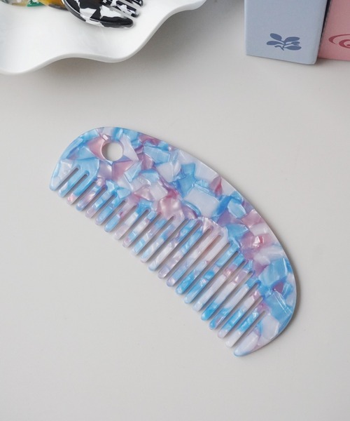 Port（ポート）の「アクリル ヘアコーム / コーム / ヘアブラシ / くし_（ヘアブラシ・レディース・マルチ/ホワイト×ブラック/ブルー/ブラウン・FREE）」の3枚目の写真