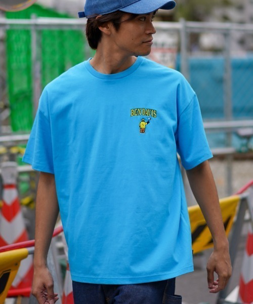 BEN DAVIS(ベンデイビス)の「《BEN DAVIS》刺繍Tシャツ/抗菌防臭 リサイクルコットン混(Tシャツ/カットソー・メンズ・ブルー/ブラック/ホワイト/イエロー/オレンジ・MEDIUM/LARGE/X-LARGE/SMALL)」の1枚目の写真
