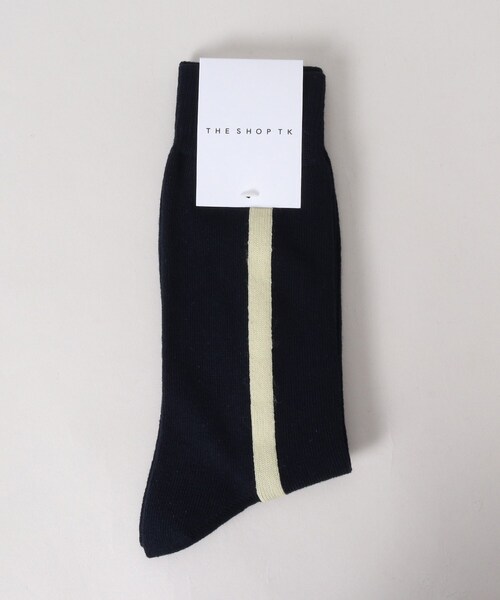 THE SHOP TK （ザ ショップ ティーケー ）の「◆ラインSOX（ソックス/靴下・メンズ・オフホワイト/ネイビー/ブラック/チャコールグレー・00）」の4枚目の写真