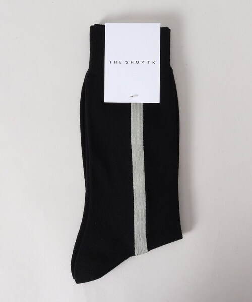 THE SHOP TK （ザ ショップ ティーケー ）の「◆ラインSOX（ソックス/靴下・メンズ・オフホワイト/ネイビー/ブラック/チャコールグレー・00）」の3枚目の写真