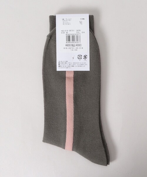THE SHOP TK （ザ ショップ ティーケー ）の「◆ラインSOX（ソックス/靴下・メンズ・オフホワイト/ネイビー/ブラック/チャコールグレー・00）」の6枚目の写真