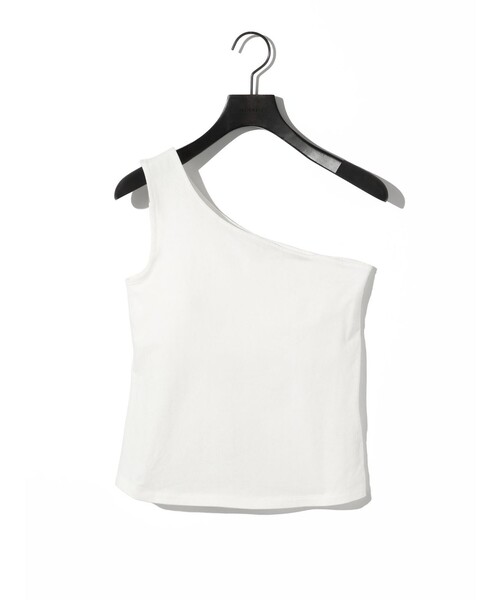 MIDIUMISOLID(ミディウミソリッド)の「MIDIUMISOLID for Ladies ワンショルダーインナー(Tシャツ/カットソー・レディース・ベージュ/ブラック/オフホワイト・FREE)」の2枚目の写真