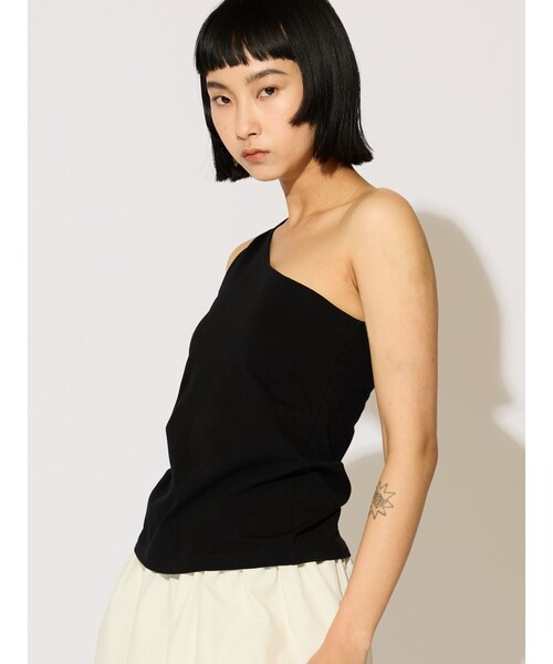 MIDIUMISOLID(ミディウミソリッド)の「MIDIUMISOLID for Ladies ワンショルダーインナー(Tシャツ/カットソー・レディース・ベージュ/ブラック/オフホワイト・FREE)」の8枚目の写真