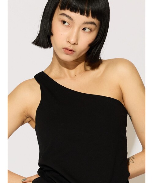 MIDIUMISOLID(ミディウミソリッド)の「MIDIUMISOLID for Ladies ワンショルダーインナー(Tシャツ/カットソー・レディース・ベージュ/ブラック/オフホワイト・FREE)」の13枚目の写真