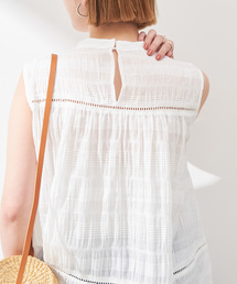 Simplicite | レースハギシュリンクブラウス(シャツ/ブラウス)