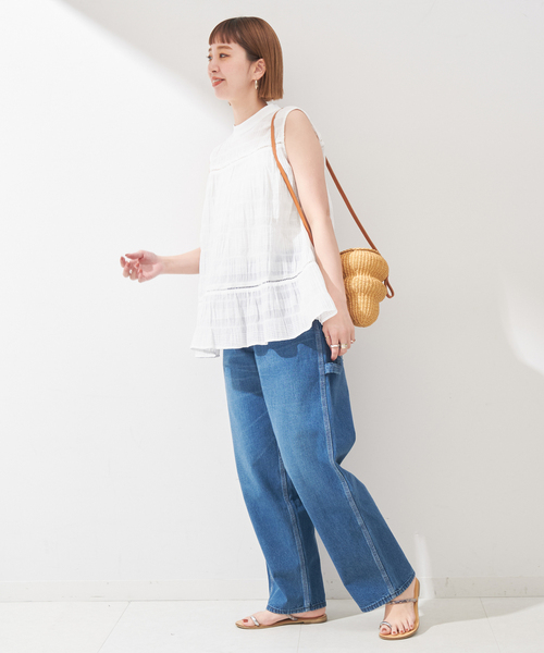 Simplicite（サンプリシテ）の「レースハギシュリンクブラウス（シャツ/ブラウス・レディース・ブラック/ホワイト・FREE）」の13枚目の写真