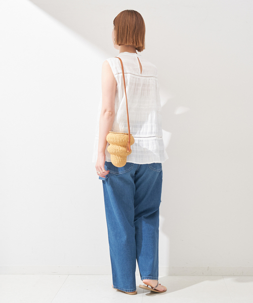 Simplicite（サンプリシテ）の「レースハギシュリンクブラウス（シャツ/ブラウス・レディース・ブラック/ホワイト・FREE）」の15枚目の写真