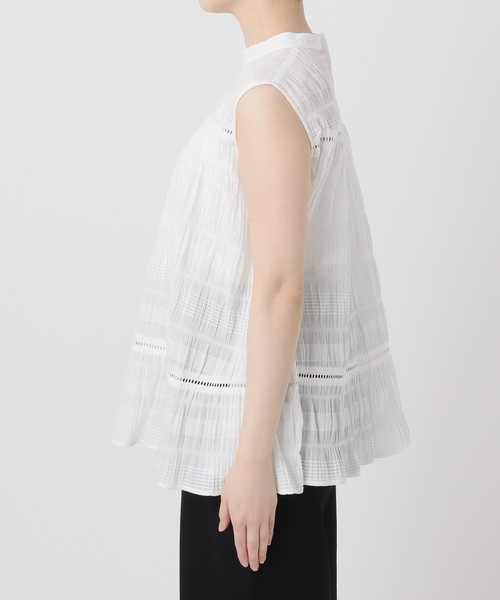 Simplicite（サンプリシテ）の「レースハギシュリンクブラウス（シャツ/ブラウス・レディース・ブラック/ホワイト・FREE）」の21枚目の写真