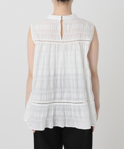 Simplicite（サンプリシテ）の「レースハギシュリンクブラウス（シャツ/ブラウス・レディース・ブラック/ホワイト・FREE）」の22枚目の写真