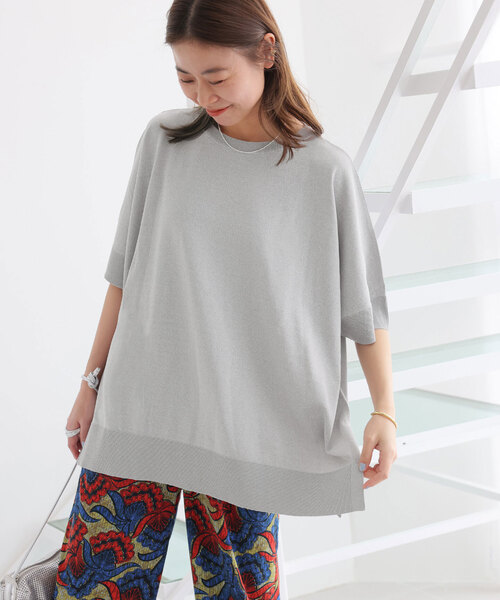 追加》ウォッシャブルクールポンチョプルオーバー（ニット