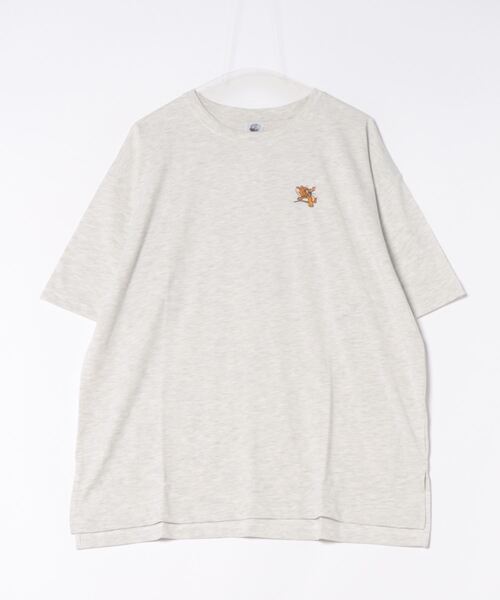 Tom&Jerry(トムアンドジェリー)の「【公式】トムとジェリー 半袖BIGTシャツ レディース(Tシャツ/カットソー・レディース・ブラック/グリーン/オートミール/マスタード・M/L)」の2枚目の写真