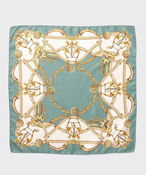 UNTITLED（アンタイトル）の「【手洗い／58cm正方形】ベルトプリントスカーフ（ストール/ショール・レディース・イエロー系4/ブルーグリーン/ピンク系1/ベージュ系その他7・99）」の5枚目の写真