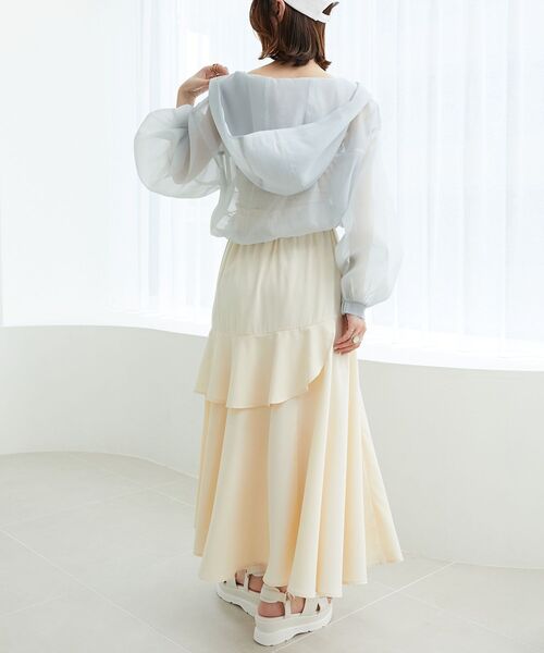 MAJESTIC LEGON（マジェスティックレゴン）の「ラインティアードスカート（スカート・レディース・アイボリー/ピンクベージュ/ブラック・SMALL/MEDIUM）」の22枚目の写真