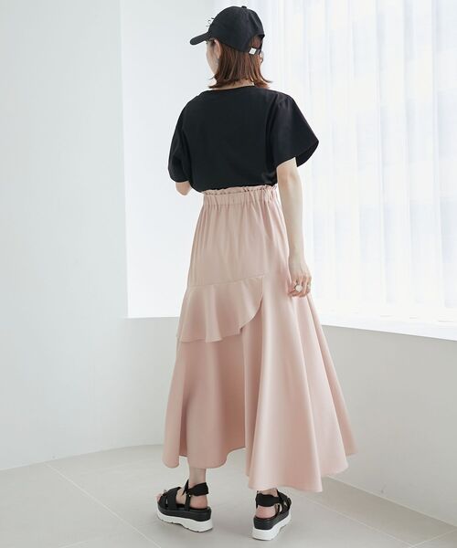 MAJESTIC LEGON（マジェスティックレゴン）の「ラインティアードスカート（スカート・レディース・アイボリー/ピンクベージュ/ブラック・SMALL/MEDIUM）」の15枚目の写真