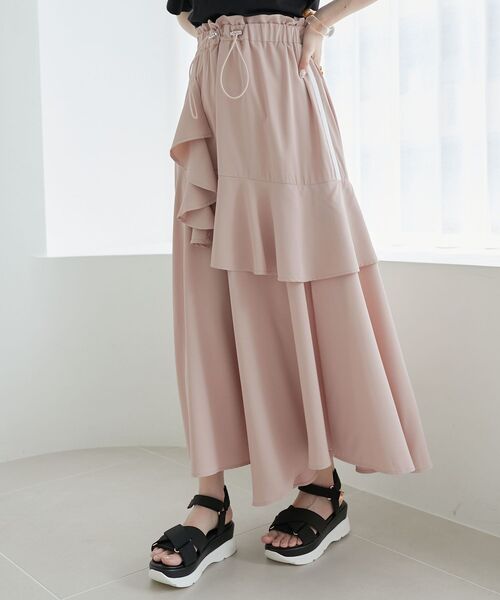 MAJESTIC LEGON（マジェスティックレゴン）の「ラインティアードスカート（スカート・レディース・アイボリー/ピンクベージュ/ブラック・SMALL/MEDIUM）」の13枚目の写真