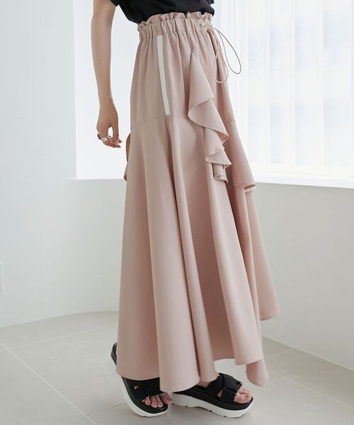 MAJESTIC LEGON（マジェスティックレゴン）の「ラインティアードスカート（スカート・レディース・アイボリー/ピンクベージュ/ブラック・SMALL/MEDIUM）」の12枚目の写真