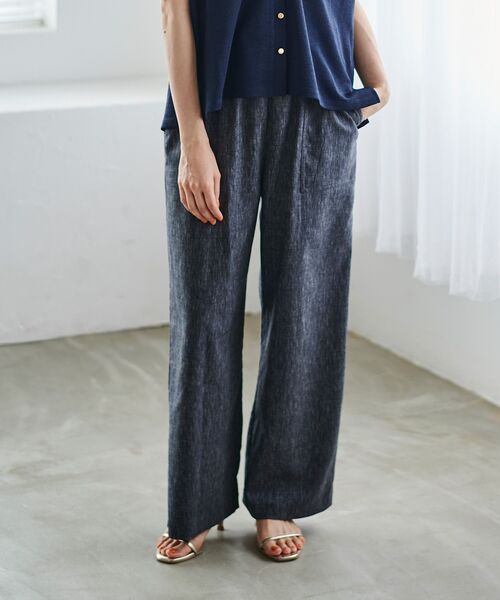 le.coeur blanc（ルクールブラン）の「アサレチックイージーワイドパンツⅡ（その他パンツ・レディース・カーキブラウン/ネイビー/サンドベージュ/ミント・36/38）」の4枚目の写真