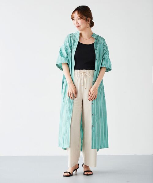 le.coeur blanc（ルクールブラン）の「アサレチックイージーワイドパンツⅡ（その他パンツ・レディース・カーキブラウン/ネイビー/サンドベージュ/ミント・36/38）」の21枚目の写真