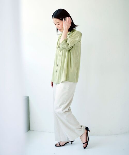 le.coeur blanc（ルクールブラン）の「アサレチックイージーワイドパンツⅡ（その他パンツ・レディース・カーキブラウン/ネイビー/サンドベージュ/ミント・36/38）」の18枚目の写真