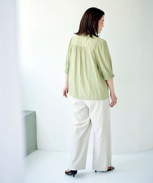 le.coeur blanc（ルクールブラン）の「アサレチックイージーワイドパンツⅡ（その他パンツ・レディース・カーキブラウン/ネイビー/サンドベージュ/ミント・36/38）」の19枚目の写真