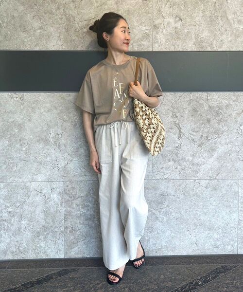 le.coeur blanc（ルクールブラン）の「アサレチックイージーワイドパンツⅡ（その他パンツ・レディース・カーキブラウン/ネイビー/サンドベージュ/ミント・36/38）」の12枚目の写真